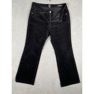 Jag Low Rise Boot Leg Jeans Women Corduroy Pants Black Size 12P 30X30 Stretch